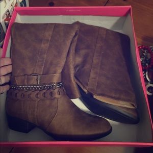 Just fab knee boots/Brown